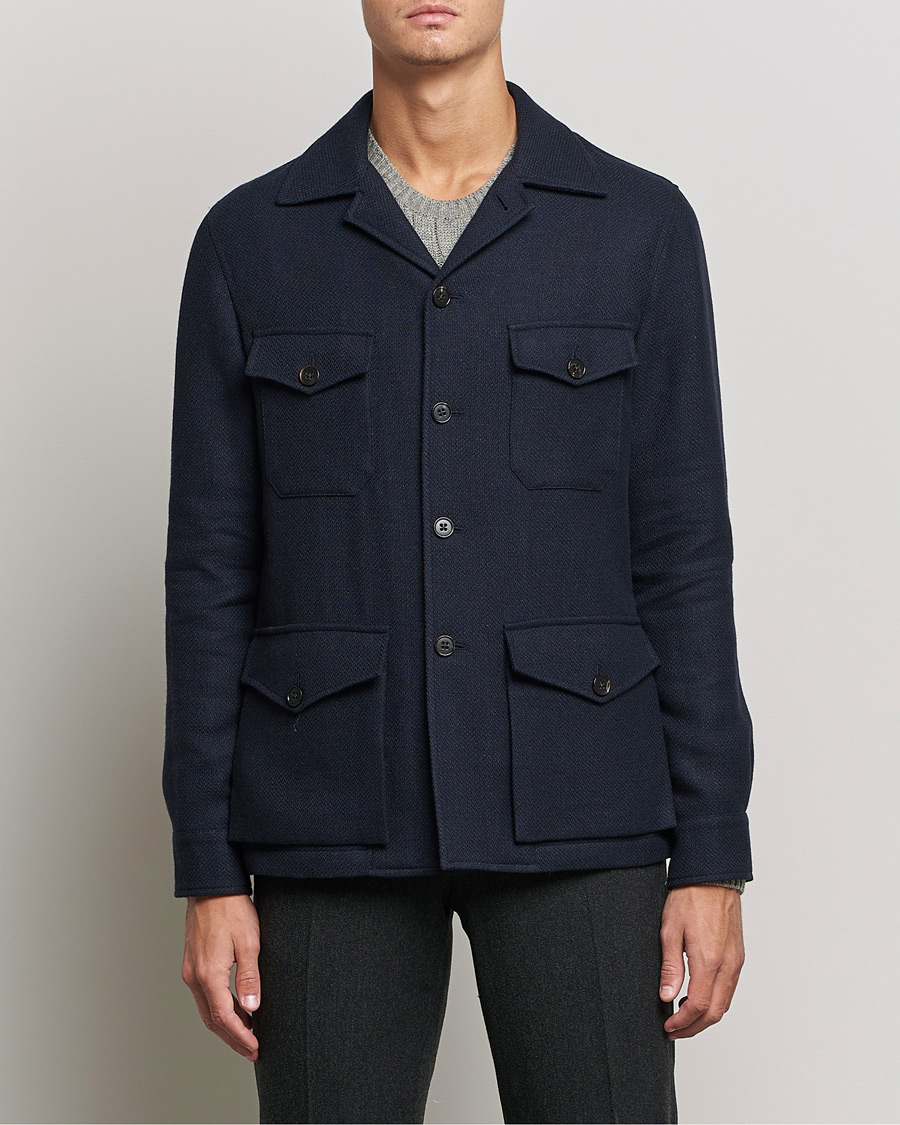 Hombres | Abrigos y chaquetas | Ralph Lauren Purple Label | Snowden Tweed Field Jacket Navy