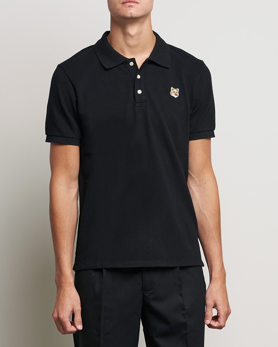 Hombres | Polos | Maison Kitsuné | Fox Head Polo Black