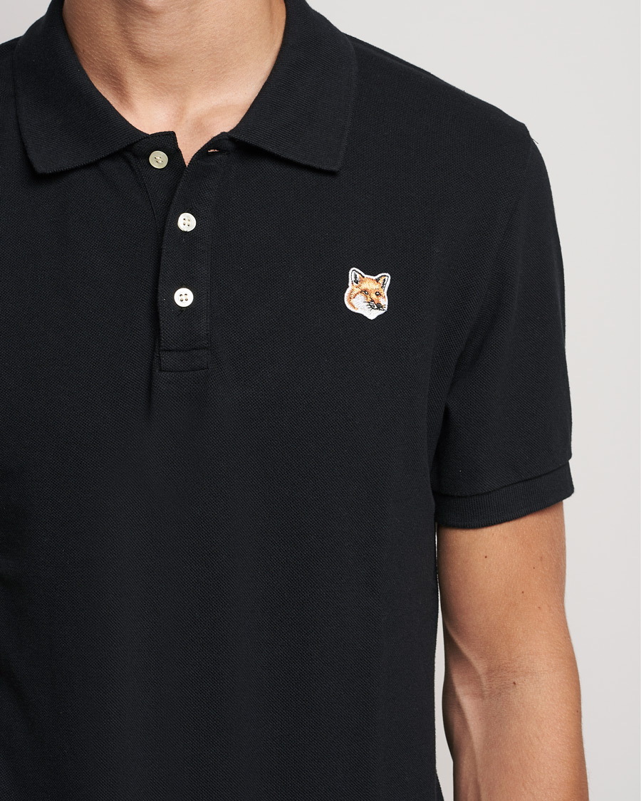 Hombres | Polos | Maison Kitsuné | Fox Head Polo Black