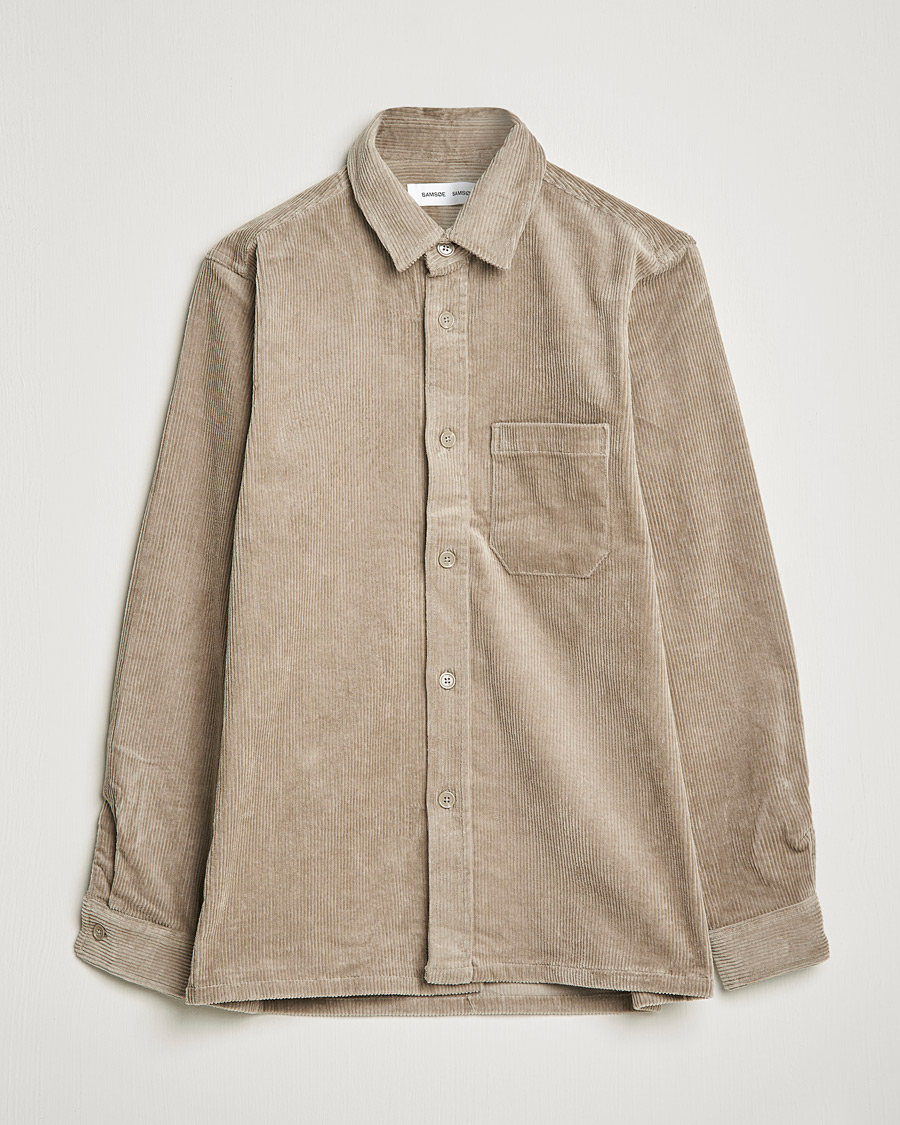 Hombres | Camisas | Samsøe Samsøe | Samsøe & Samsøe Waltones Corduroy Overshirt Winter Twig