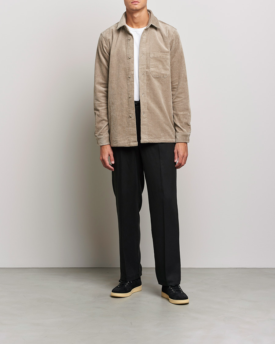 Hombres | Camisas | Samsøe Samsøe | Samsøe & Samsøe Waltones Corduroy Overshirt Winter Twig