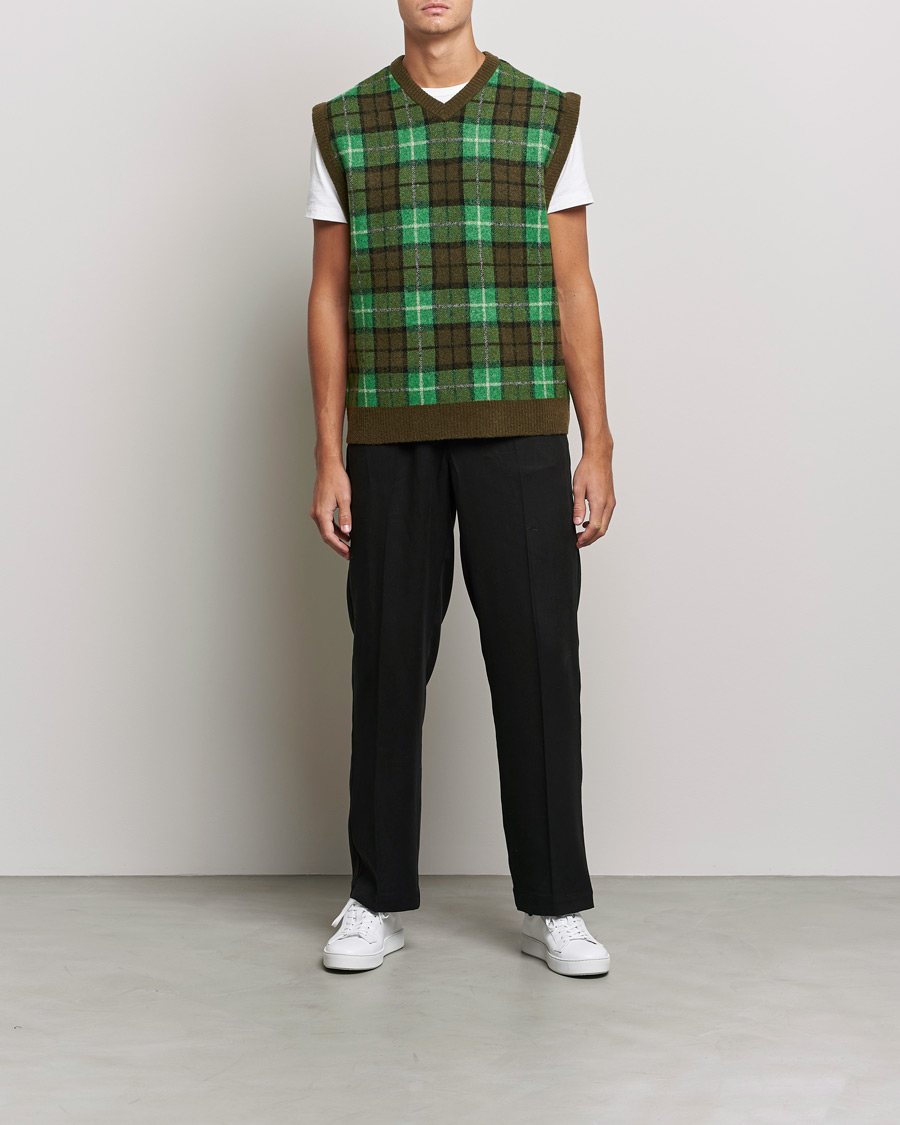 Hombres | Jerséis y prendas de punto | Samsøe Samsøe | Samsøe & Samsøe James Fine Merino Knitted Vest Medium Green