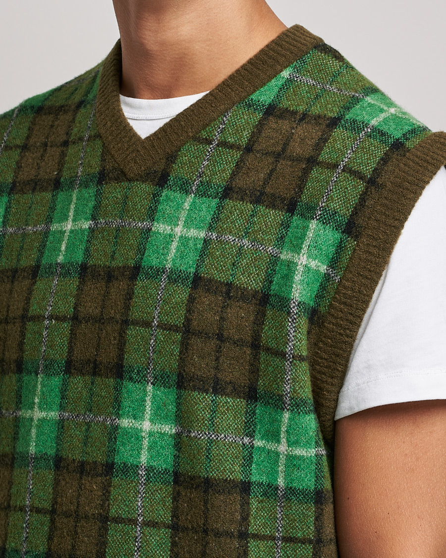 Hombres | Jerséis y prendas de punto | Samsøe Samsøe | Samsøe & Samsøe James Fine Merino Knitted Vest Medium Green