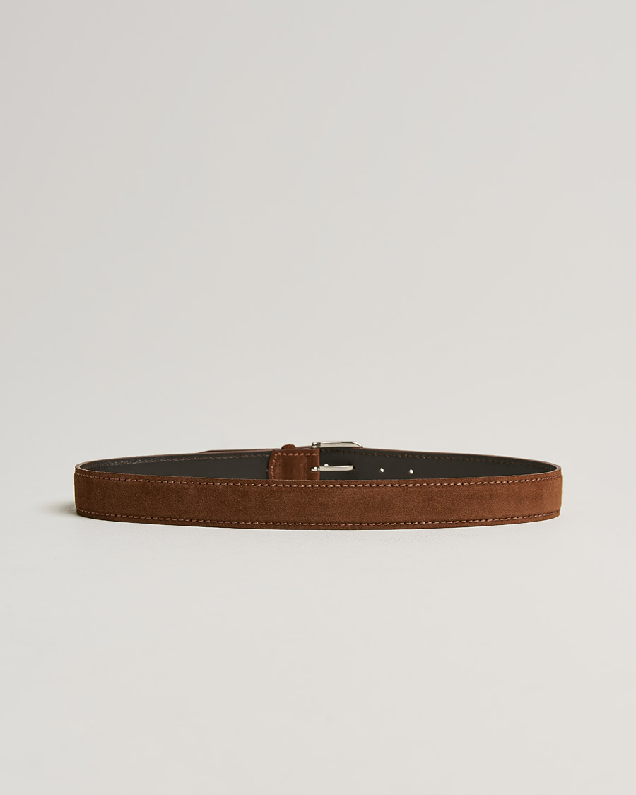 Hombres | Orciani Suede Belt 3,5 cm Cognac | Orciani | Suede Belt 3,5 cm Cognac