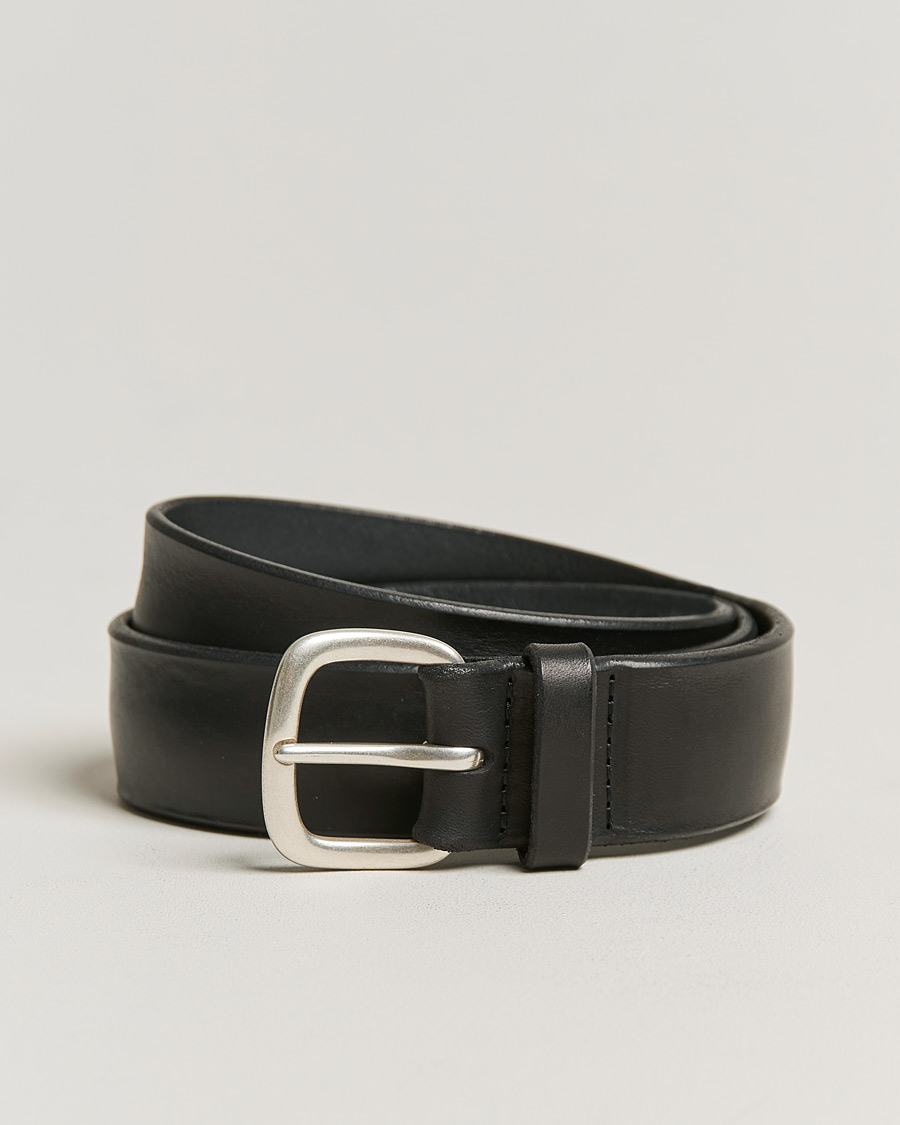 Hombres | Orciani Vachetta Belt 3,5 cm Black | Orciani | Vachetta Belt 3,5 cm Black