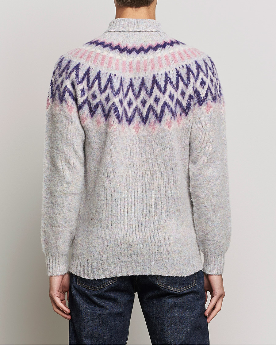 Hombres | Jerséis y prendas de punto | Howlin' | Brushed Wool Fair Isle Roll Neck Galaxy