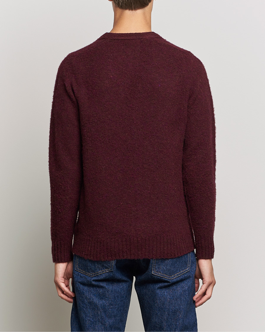 Hombres | Jerséis y prendas de punto | Howlin' | Brushed Wool Cardigan Bordeaux