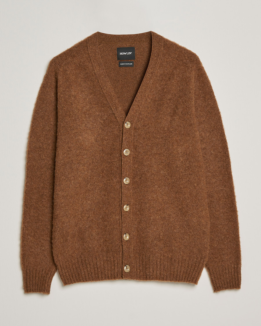 Hombres | Jerséis y prendas de punto | Howlin' | Brushed Wool Cardigan Nuts