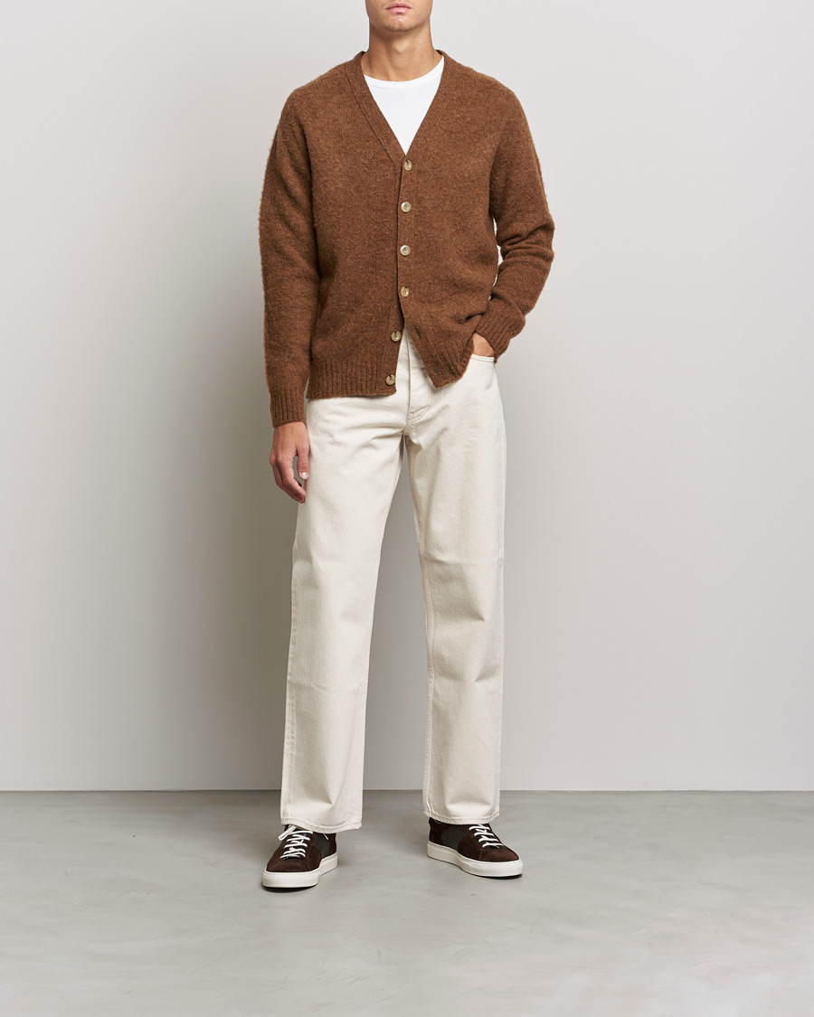 Hombres | Jerséis y prendas de punto | Howlin' | Brushed Wool Cardigan Nuts