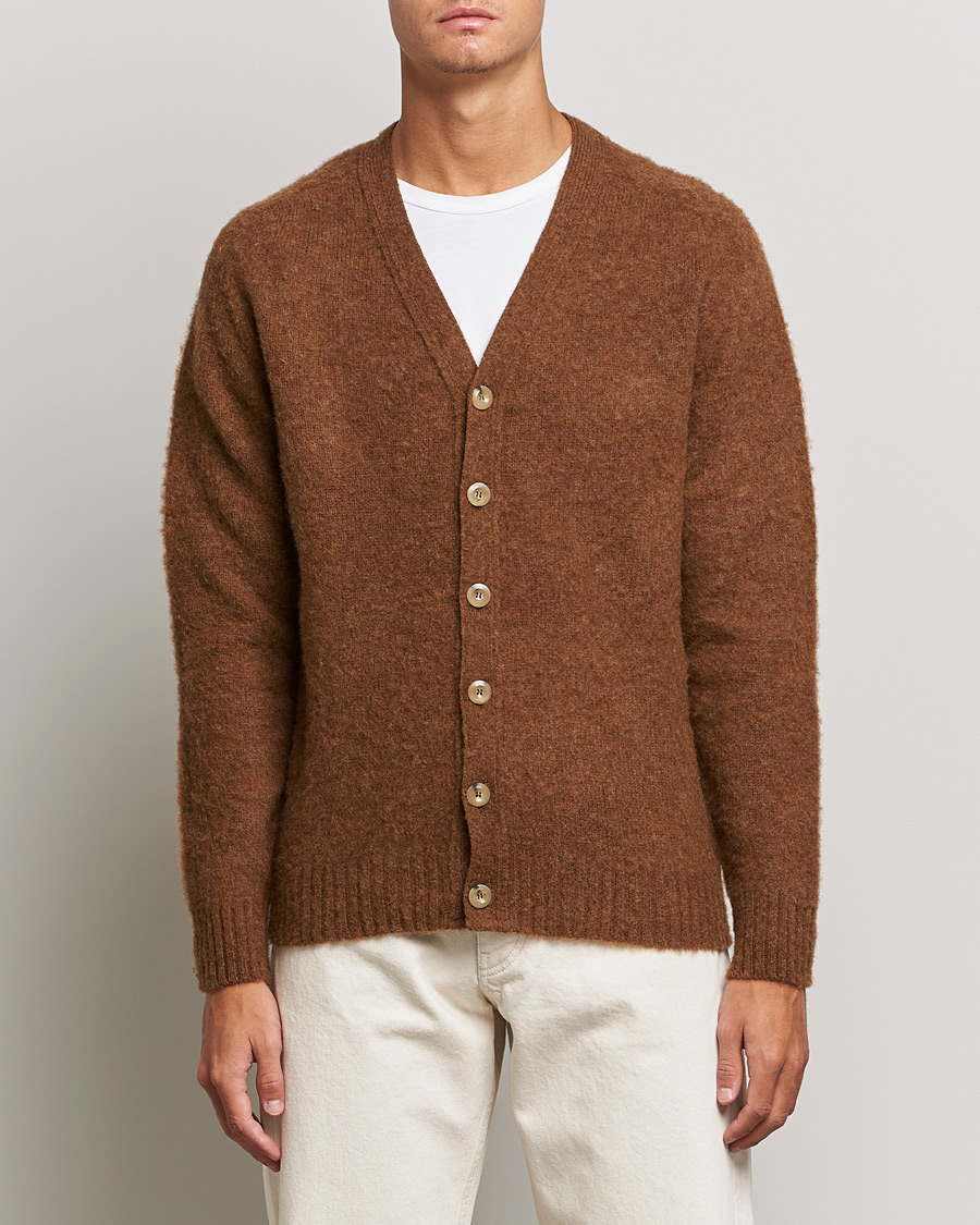 Hombres | Jerséis y prendas de punto | Howlin' | Brushed Wool Cardigan Nuts