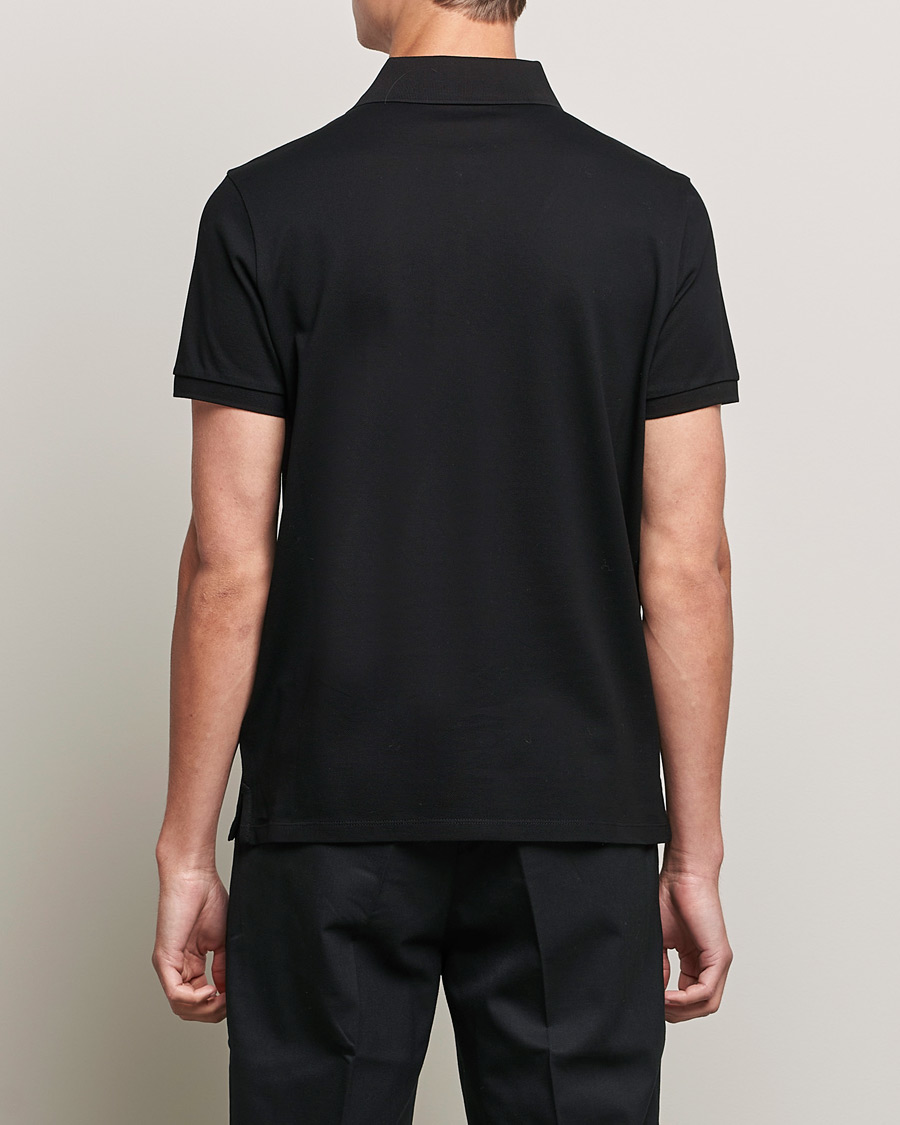 Hombres | Polos | Moncler | Logo Rib Polo Black