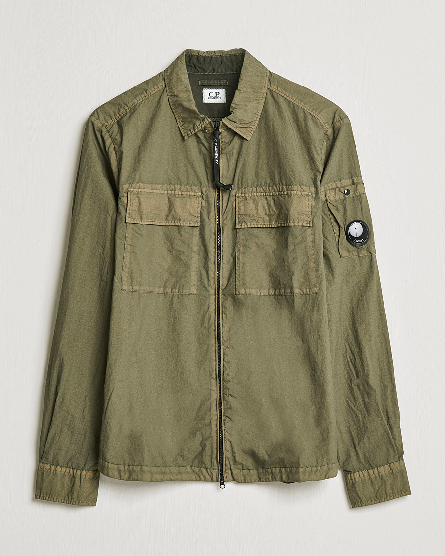 Hombres | Camisas | C.P. Company | Taylon L Zip Overshirt Green