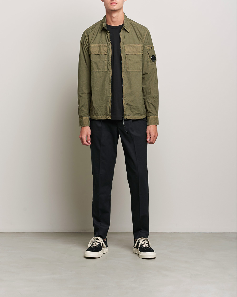 Hombres | Camisas | C.P. Company | Taylon L Zip Overshirt Green
