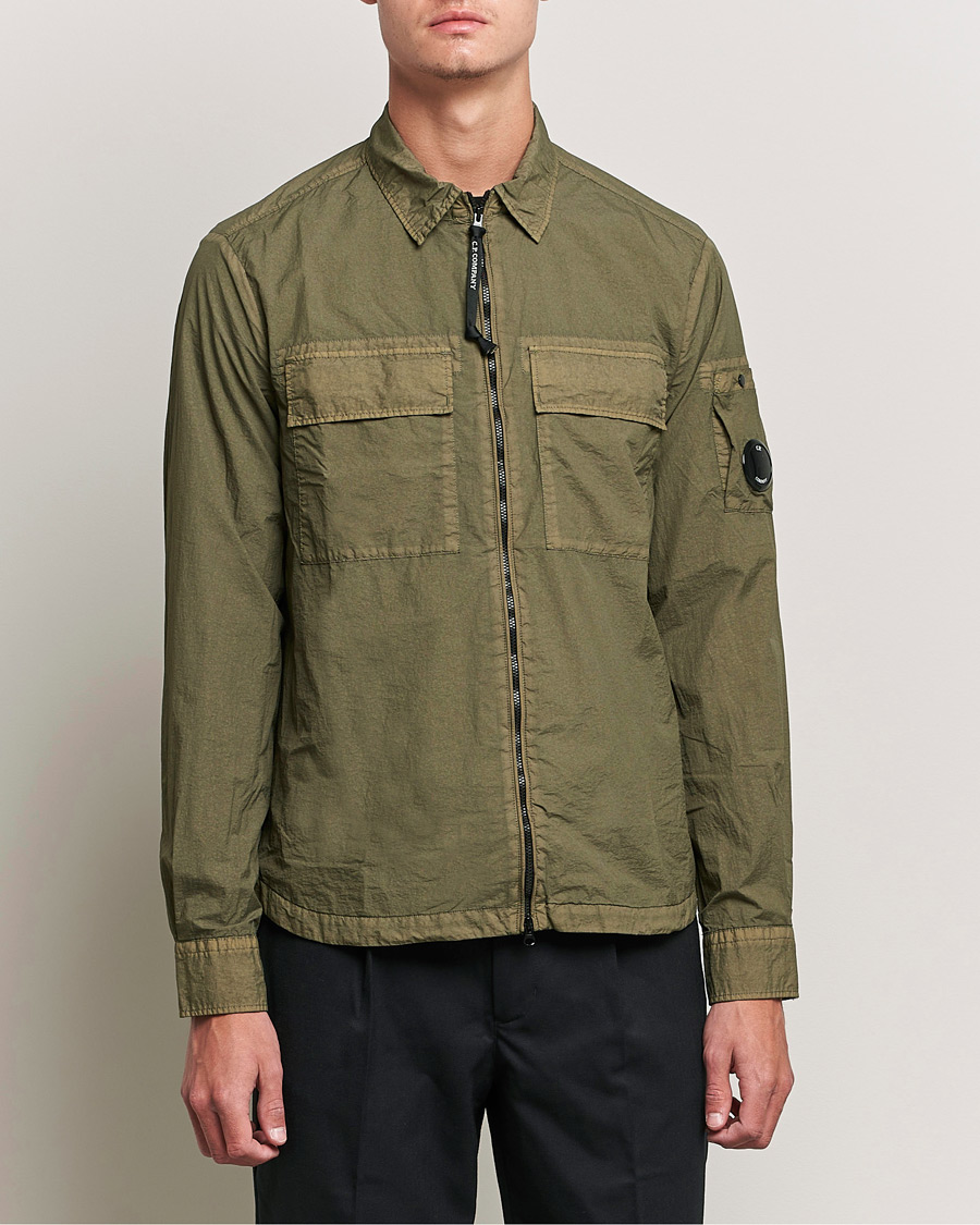 Hombres | Camisas | C.P. Company | Taylon L Zip Overshirt Green