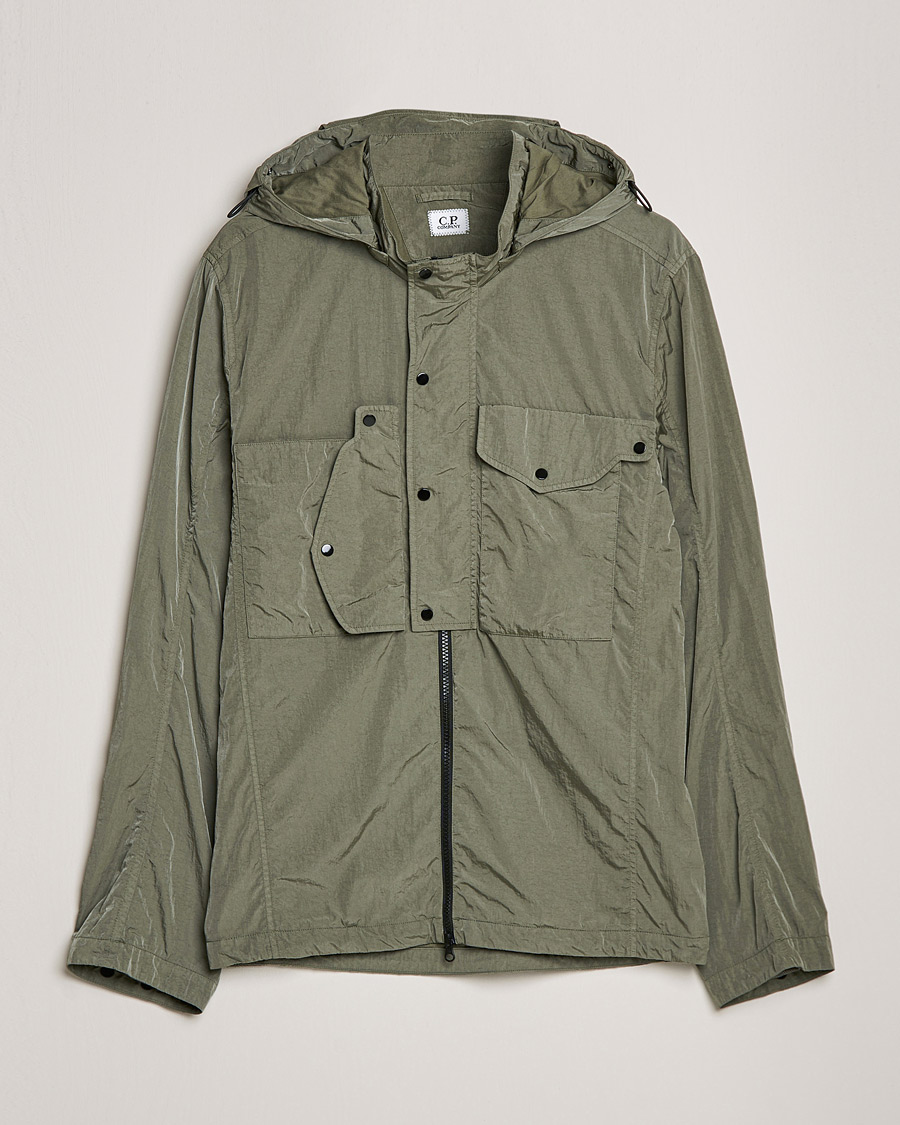 Hombres | Abrigos y chaquetas | C.P. Company | Chrome R Hooded Shirt Jacket Green