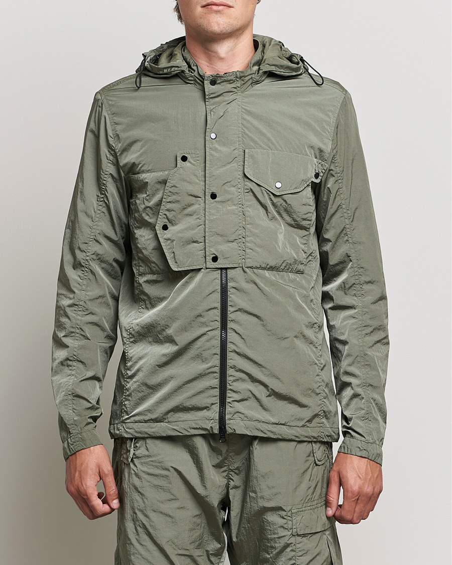 Hombres | Abrigos y chaquetas | C.P. Company | Chrome R Hooded Shirt Jacket Green