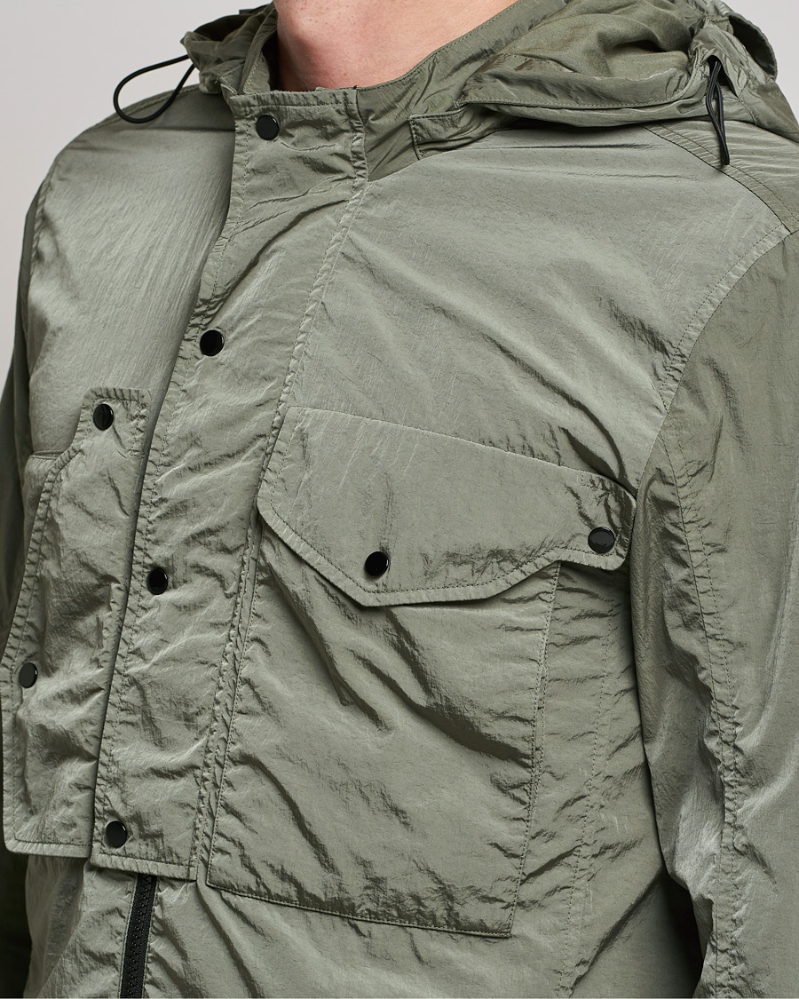 Hombres | Abrigos y chaquetas | C.P. Company | Chrome R Hooded Shirt Jacket Green