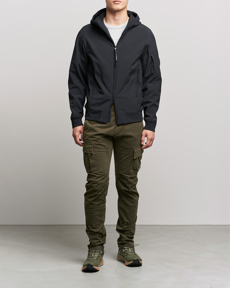 Hombres | Pantalones | C.P. Company | Stretch Satin Lens Cargo Pants Olive