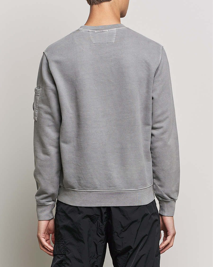 Hombres | Jerséis y prendas de punto | C.P. Company | Brushed Emerized Diagonal Fleece Sweat Grey
