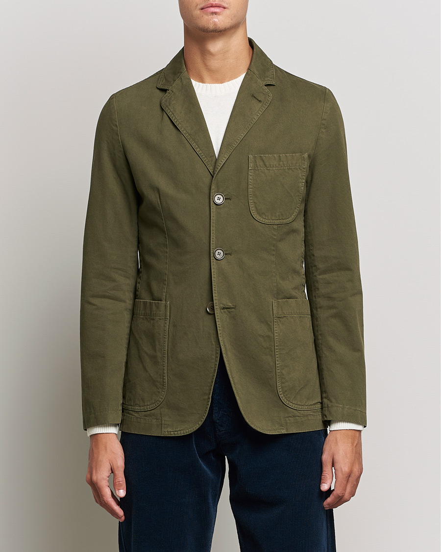 Hombres | Blazers | Aspesi | Murakami Cotton Blazer Military Green