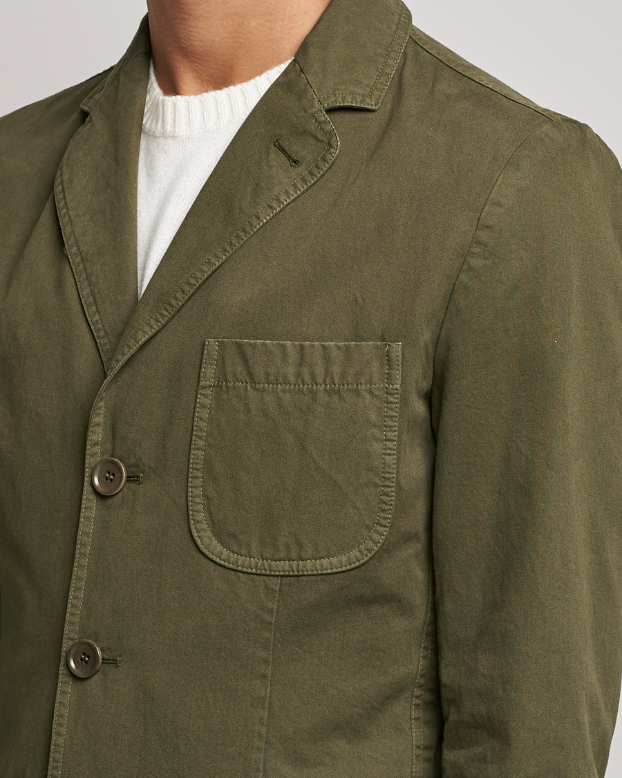 Hombres | Blazers | Aspesi | Murakami Cotton Blazer Military Green