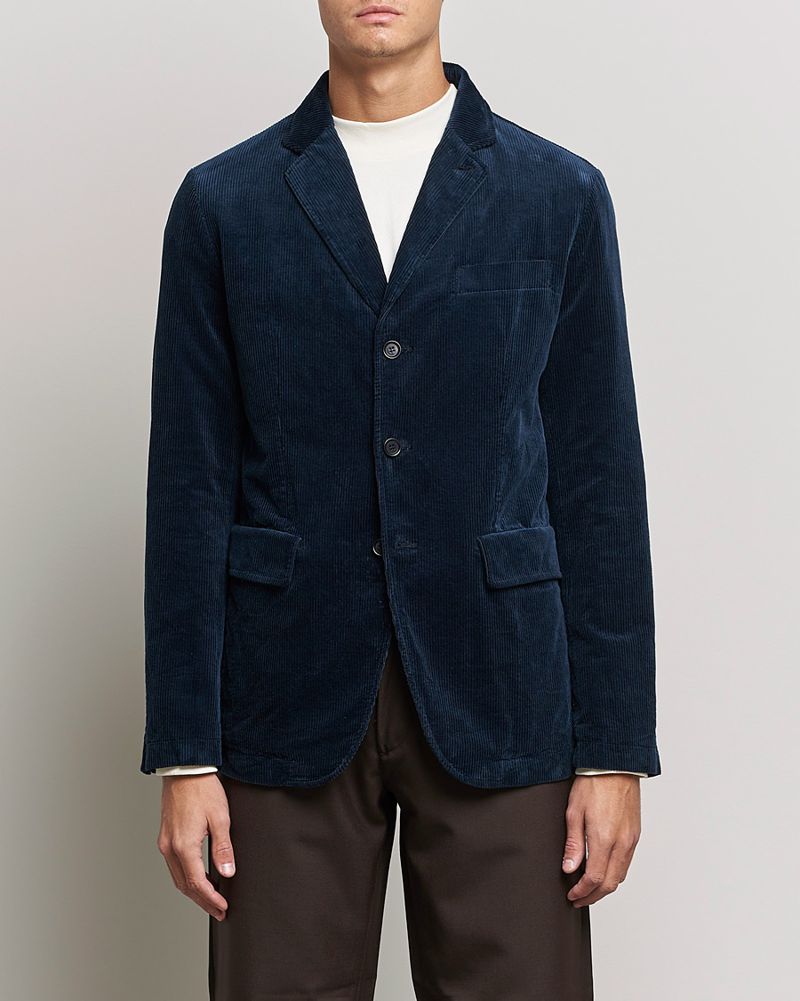 Hombres | Blazers | Aspesi | Corduroy Blazer Navy