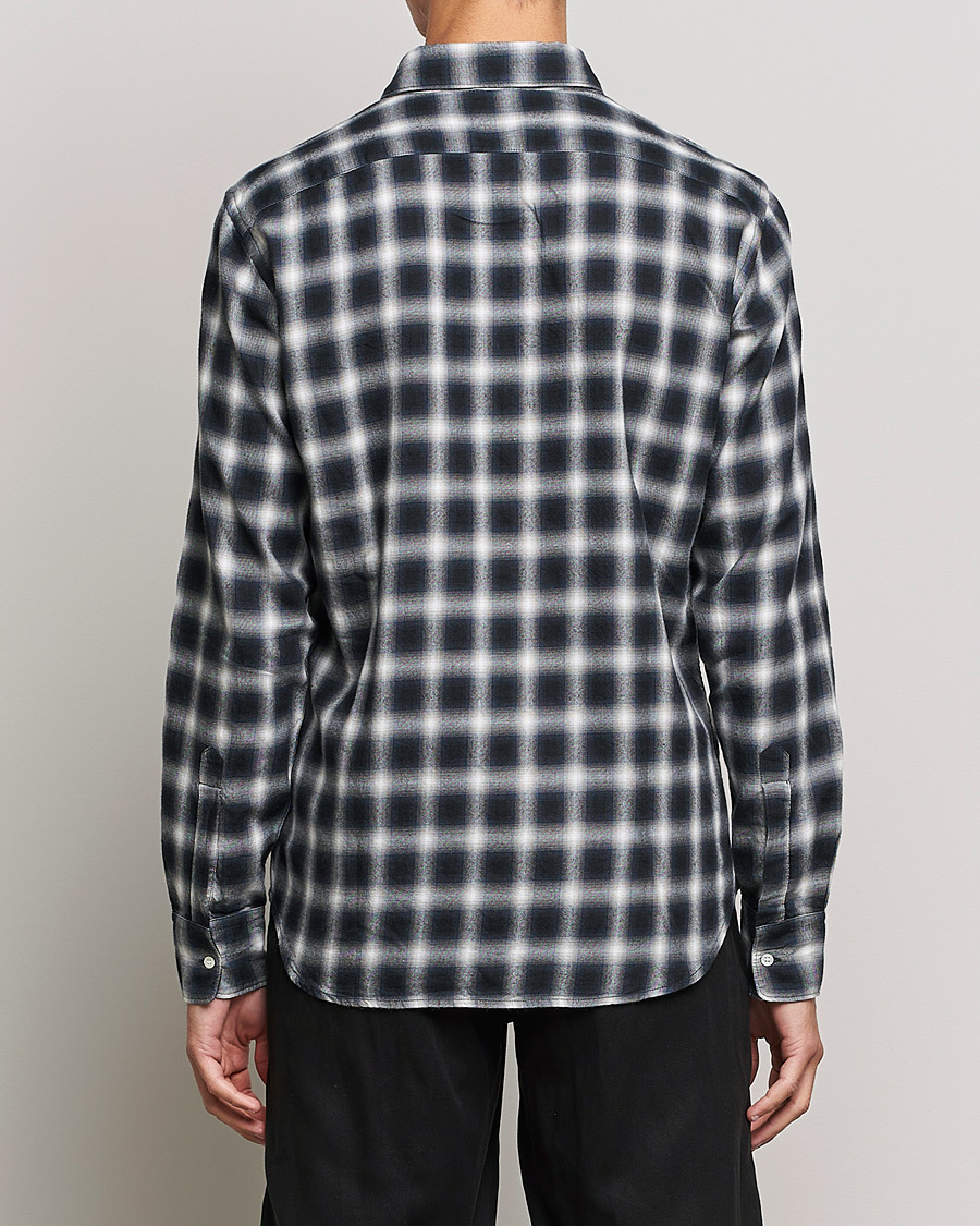 Hombres | Camisas | Aspesi | Checked Flannel Shirt Blue/Grey