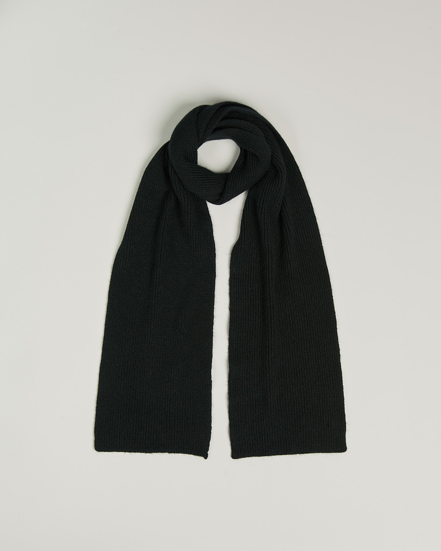 Hombres | Bufandas | Le Bonnet | Lambswool/Caregora Scarf Onyx