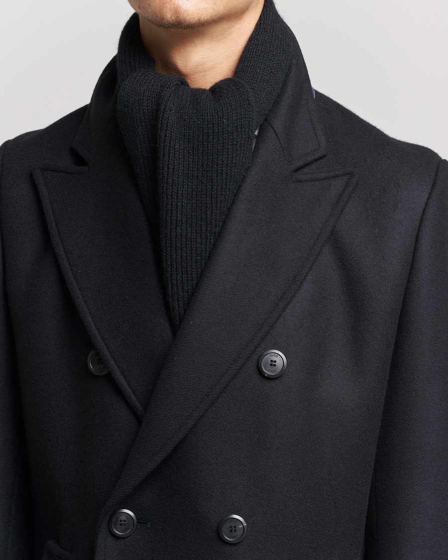 Hombres | Bufandas | Le Bonnet | Lambswool/Caregora Scarf Onyx