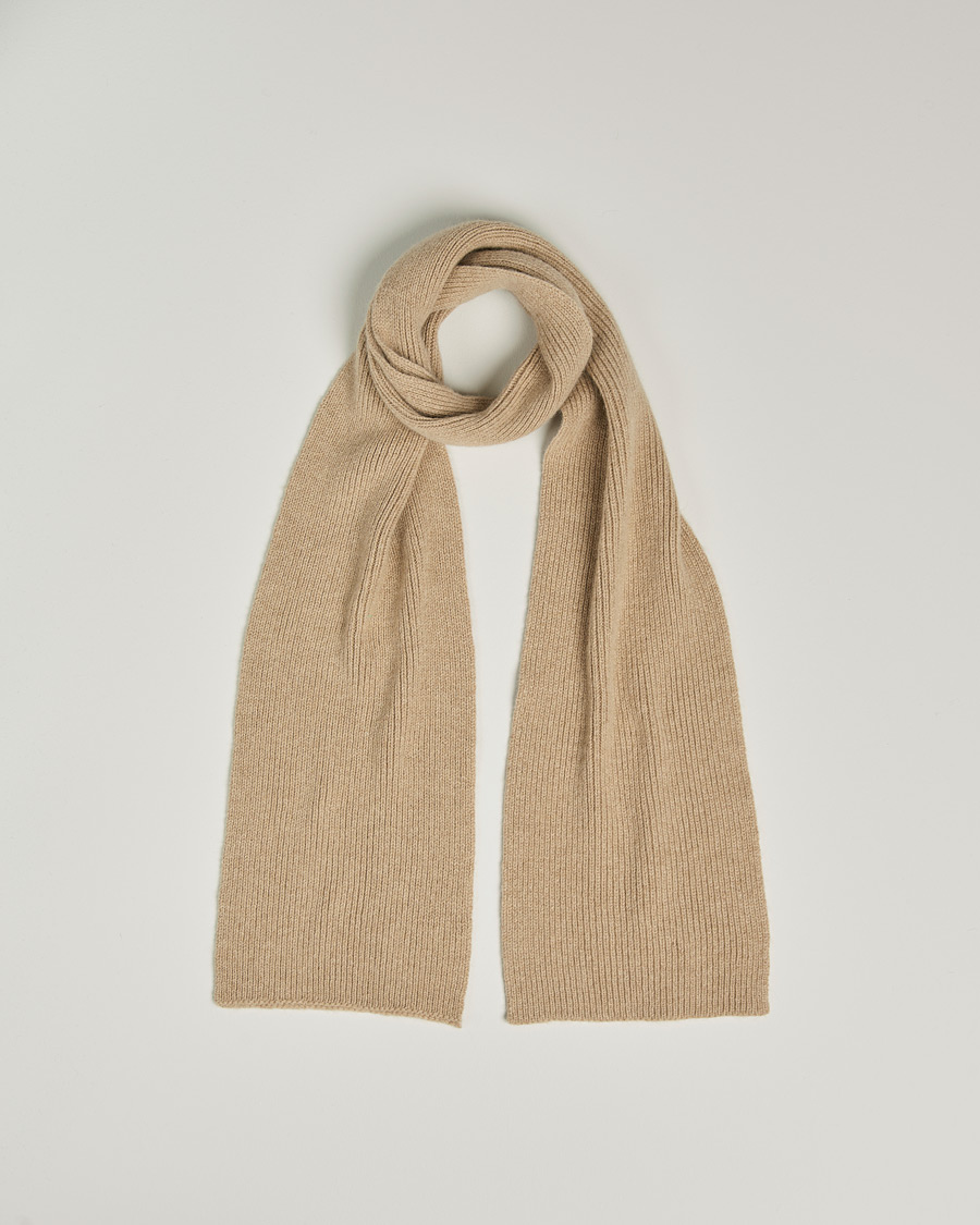 Hombres | Bufandas | Le Bonnet | Lambswool/Caregora Scarf Sand