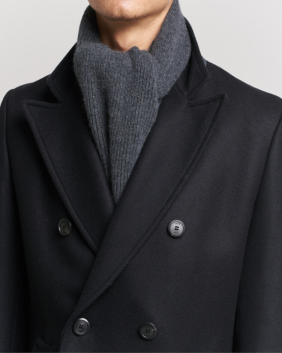 Hombres | Bufandas | Le Bonnet | Lambswool/Caregora Scarf Graphite