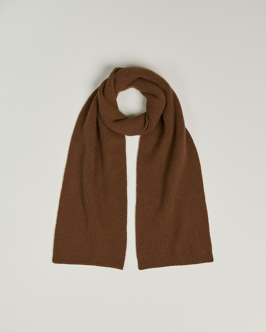 Hombres | Bufandas | Le Bonnet | Lambswool/Caregora Scarf Walnut