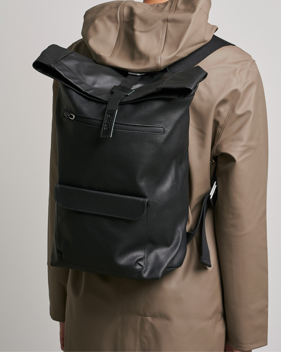 Hombres |  | Brooks England | Rivington Cotton Canvas 18L Rolltop Backpack Black