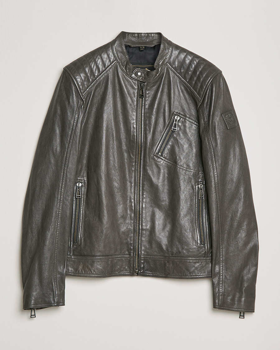 Hombres | Abrigos y chaquetas | Belstaff | V Racer 2.0 Leather Jacket Dark Grey