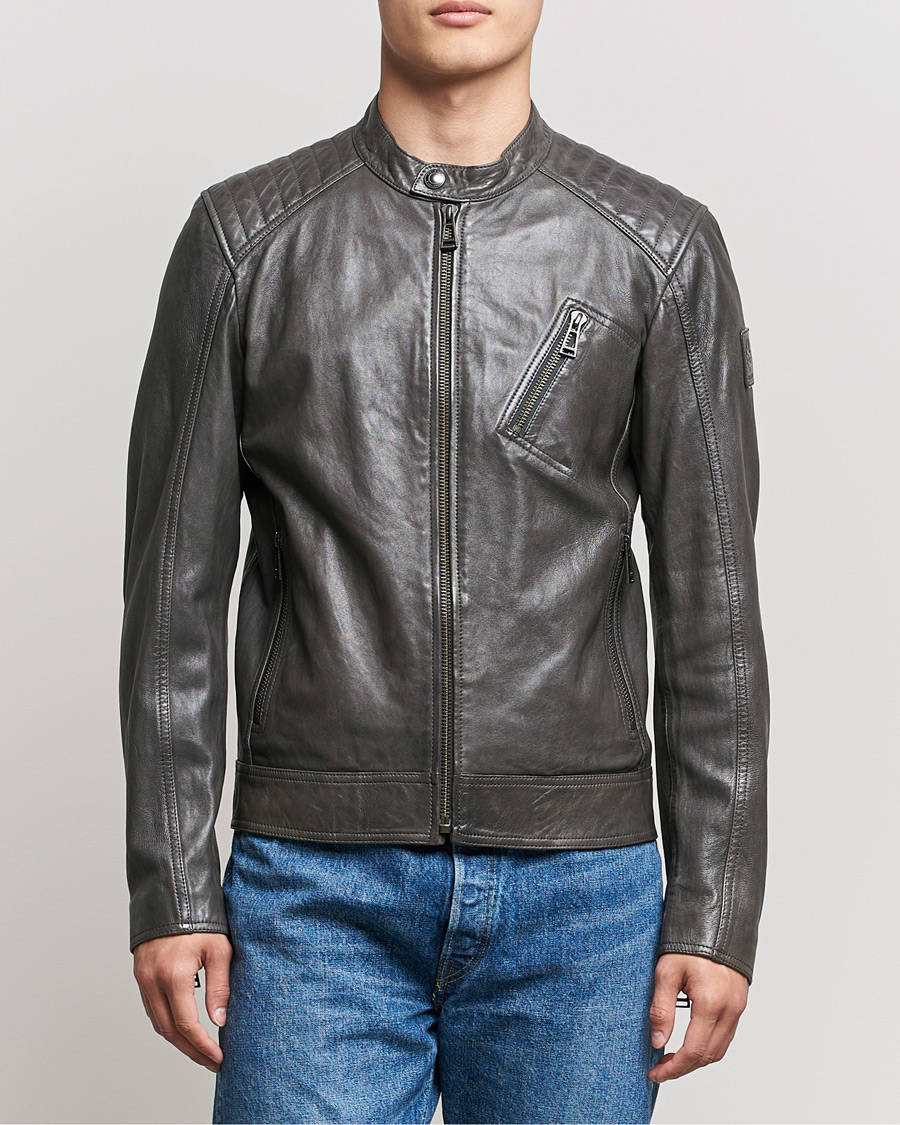 Hombres | Abrigos y chaquetas | Belstaff | V Racer 2.0 Leather Jacket Dark Grey