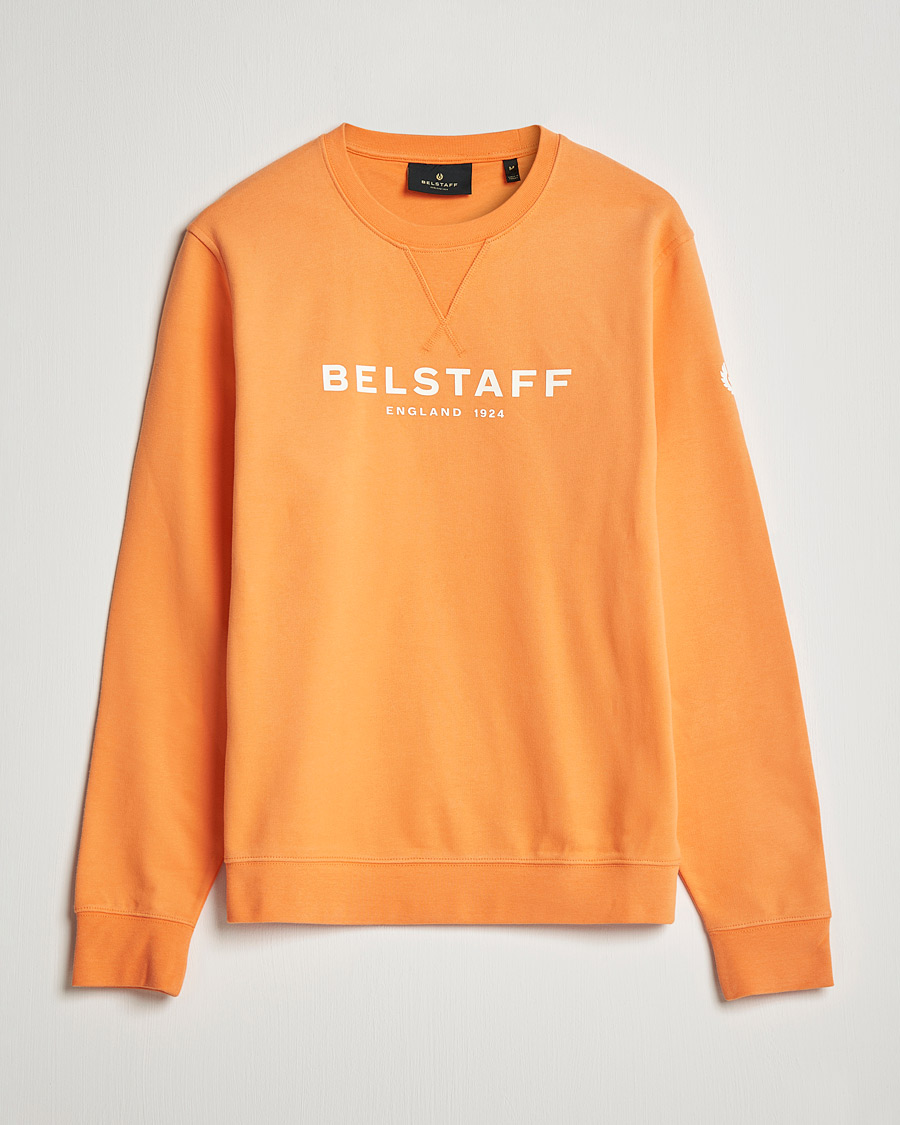 Hombres | Jerséis y prendas de punto | Belstaff | 1924 Crew Neck Logo Sweat Signal Orange
