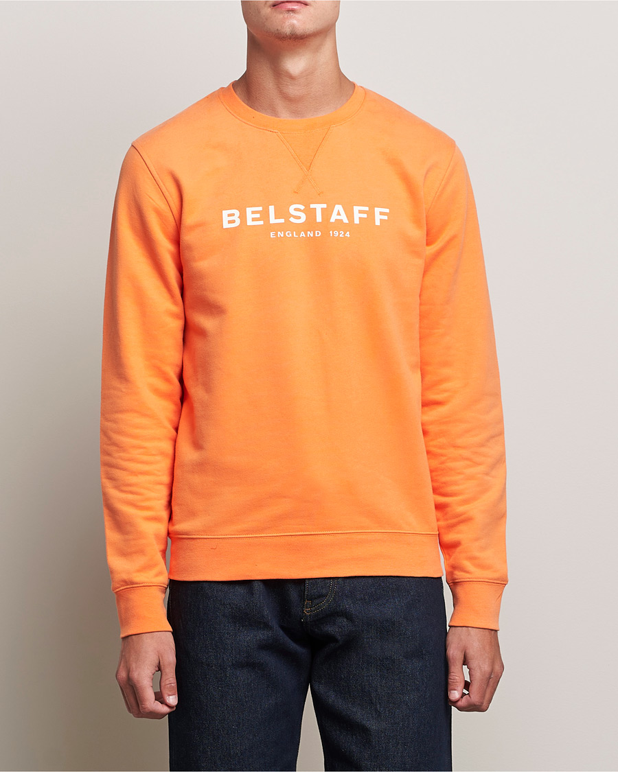 Hombres | Jerséis y prendas de punto | Belstaff | 1924 Crew Neck Logo Sweat Signal Orange