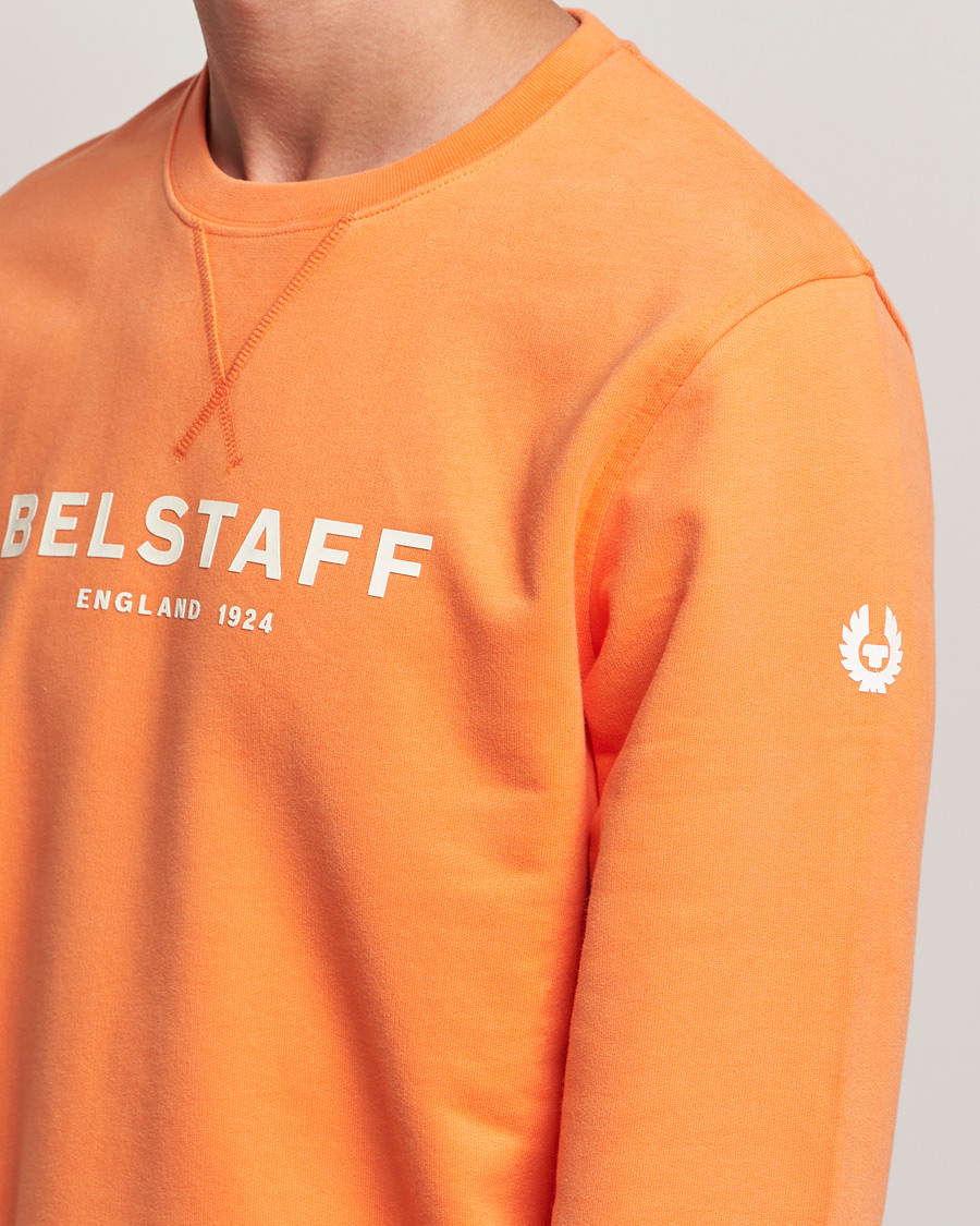 Hombres | Jerséis y prendas de punto | Belstaff | 1924 Crew Neck Logo Sweat Signal Orange