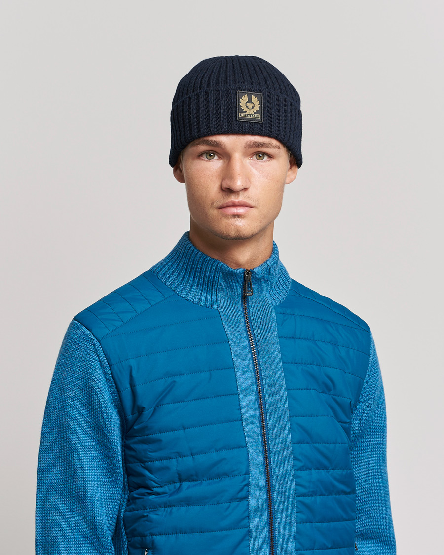 Hombres | Belstaff Watch Wool Beanie Dark Navy | Belstaff | Watch Wool Beanie Dark Navy