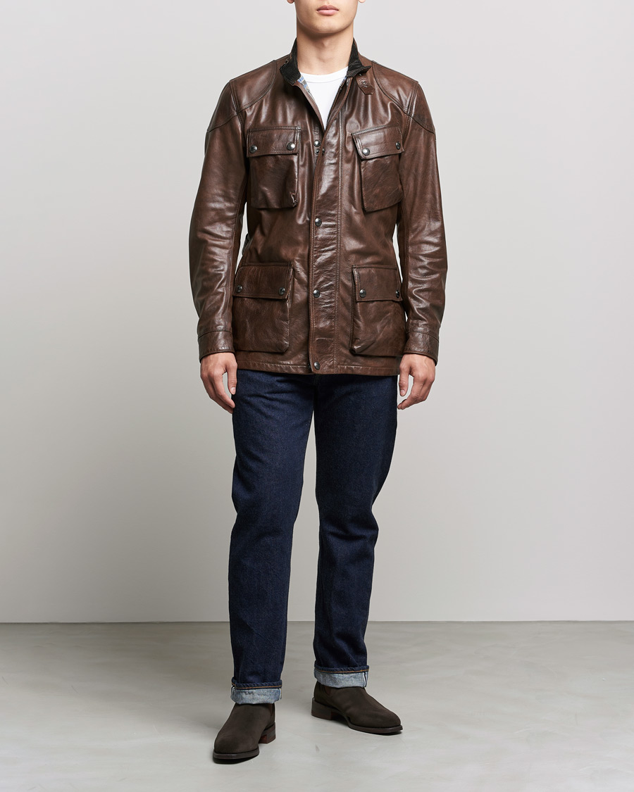 Hombres | Abrigos y chaquetas | Belstaff | Trialmaster Panther Leather Jacket Saddle Brown