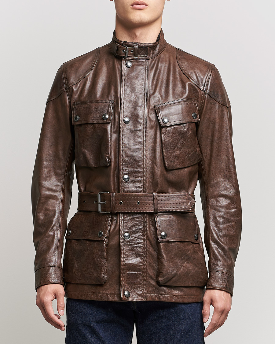 Hombres | Abrigos y chaquetas | Belstaff | Trialmaster Panther Leather Jacket Saddle Brown