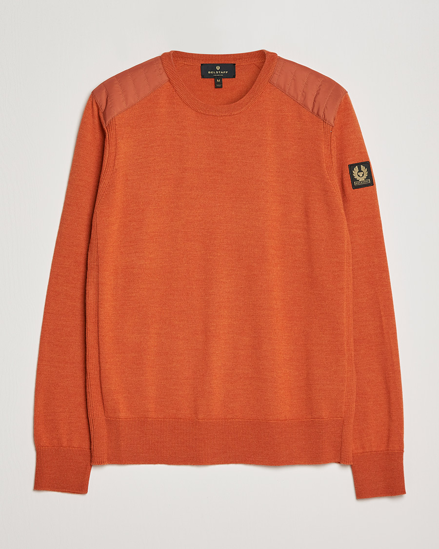 Hombres | Jerséis y prendas de punto | Belstaff | Kerrigan Crew Neck Merino Sweatshirt Amber