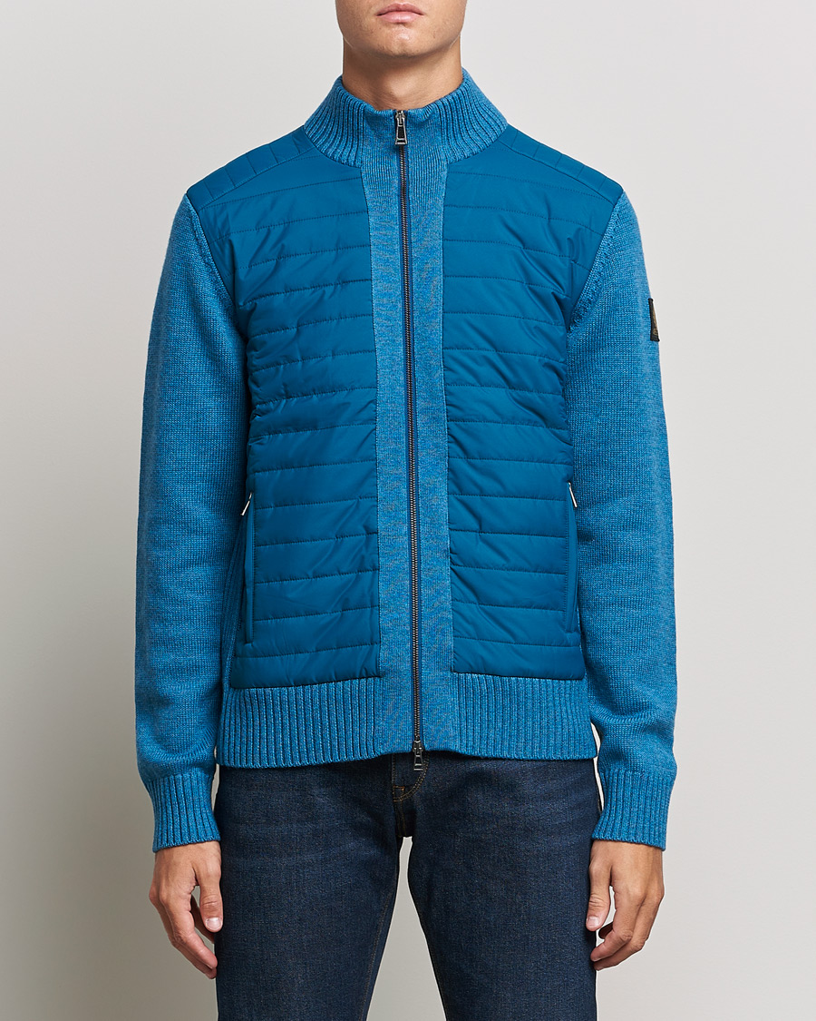 Hombres | Jerséis y prendas de punto | Belstaff | Kingston Full Zip Hybrid Legion Blue
