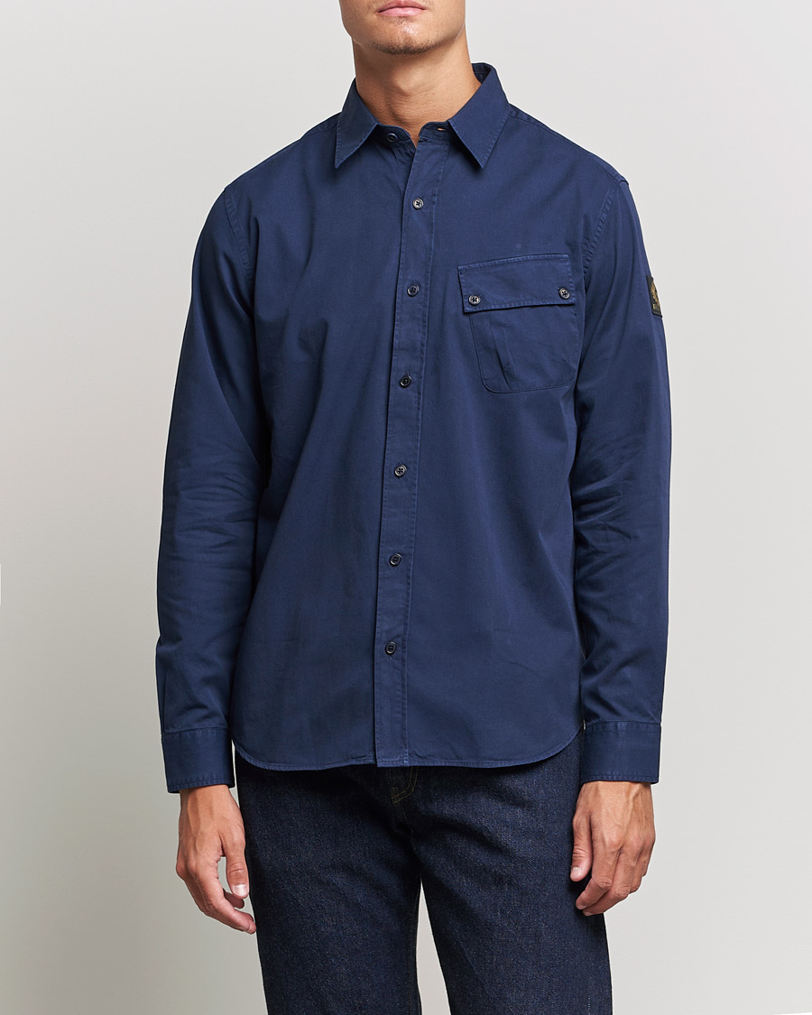 Hombres | Camisas | Belstaff | Pitch Cotton Pocket Shirt Deep Navy