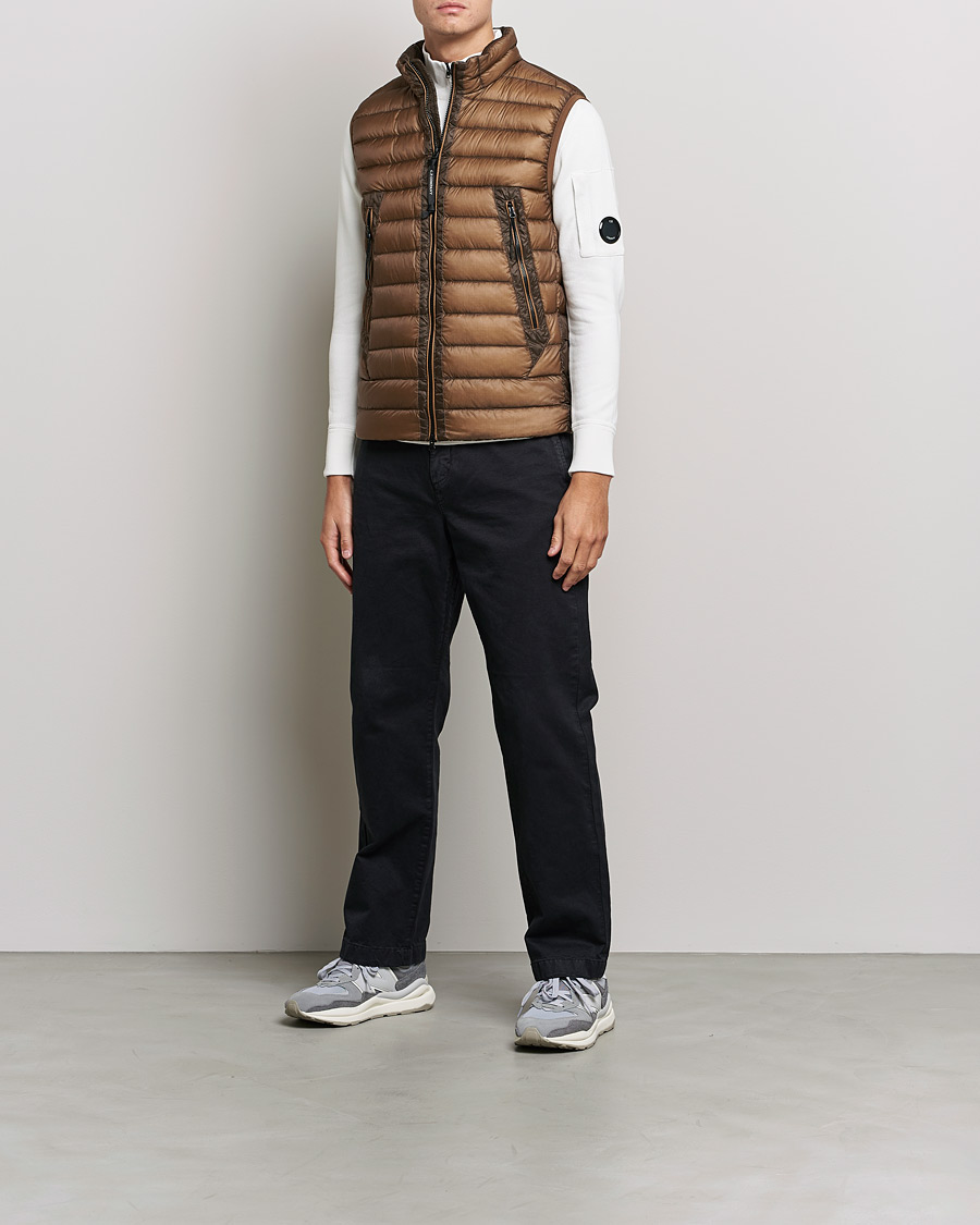 Hombres | Abrigos y chaquetas | C.P. Company | DD Shell Padded Down Vest Brown