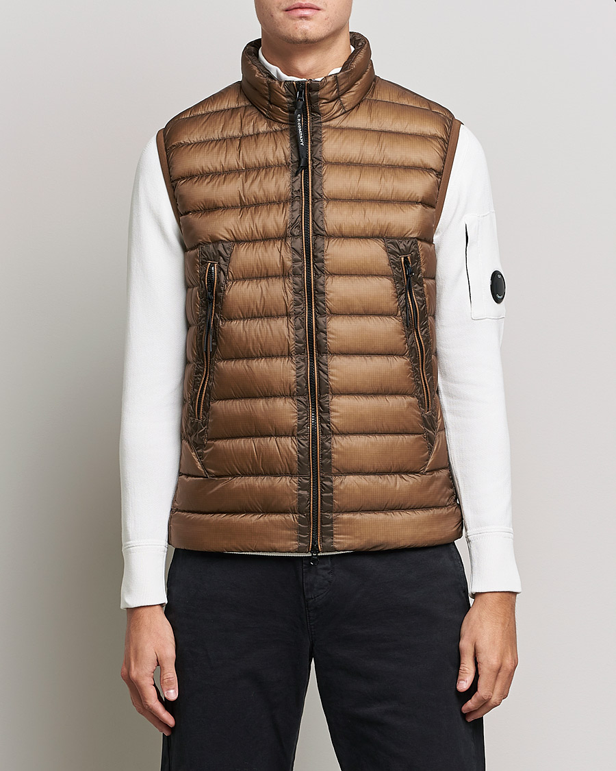 Hombres | Abrigos y chaquetas | C.P. Company | DD Shell Padded Down Vest Brown