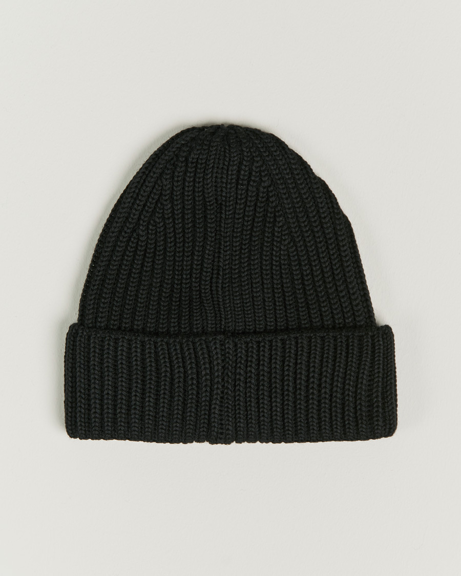 Hombres | C.P. Company Knitted Merino Lens Beanie Black | C.P. Company | Knitted Merino Lens Beanie Black