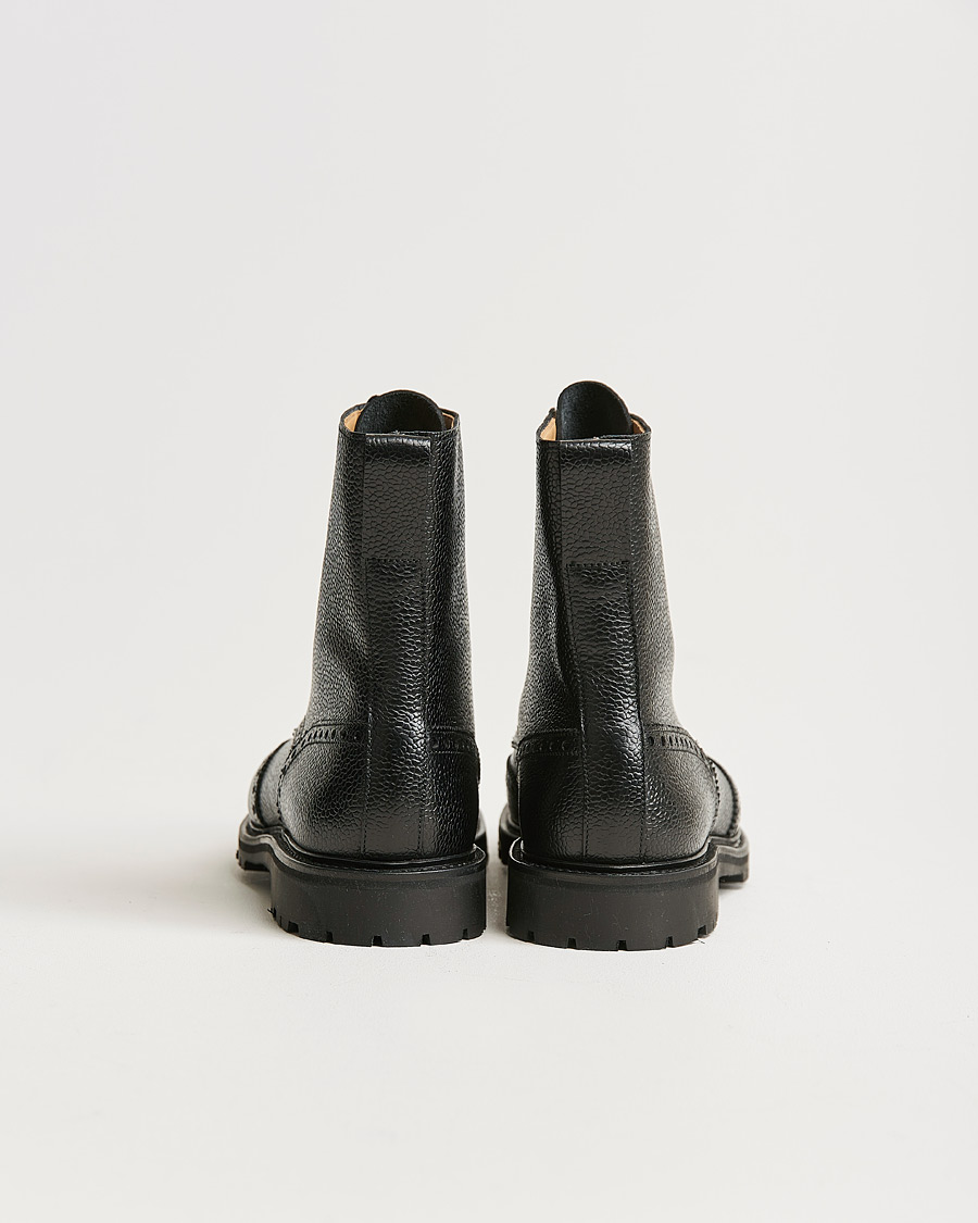 Hombres | Botas | Crockett & Jones | Islay Scotch Grain Vibram Boot Black Calf