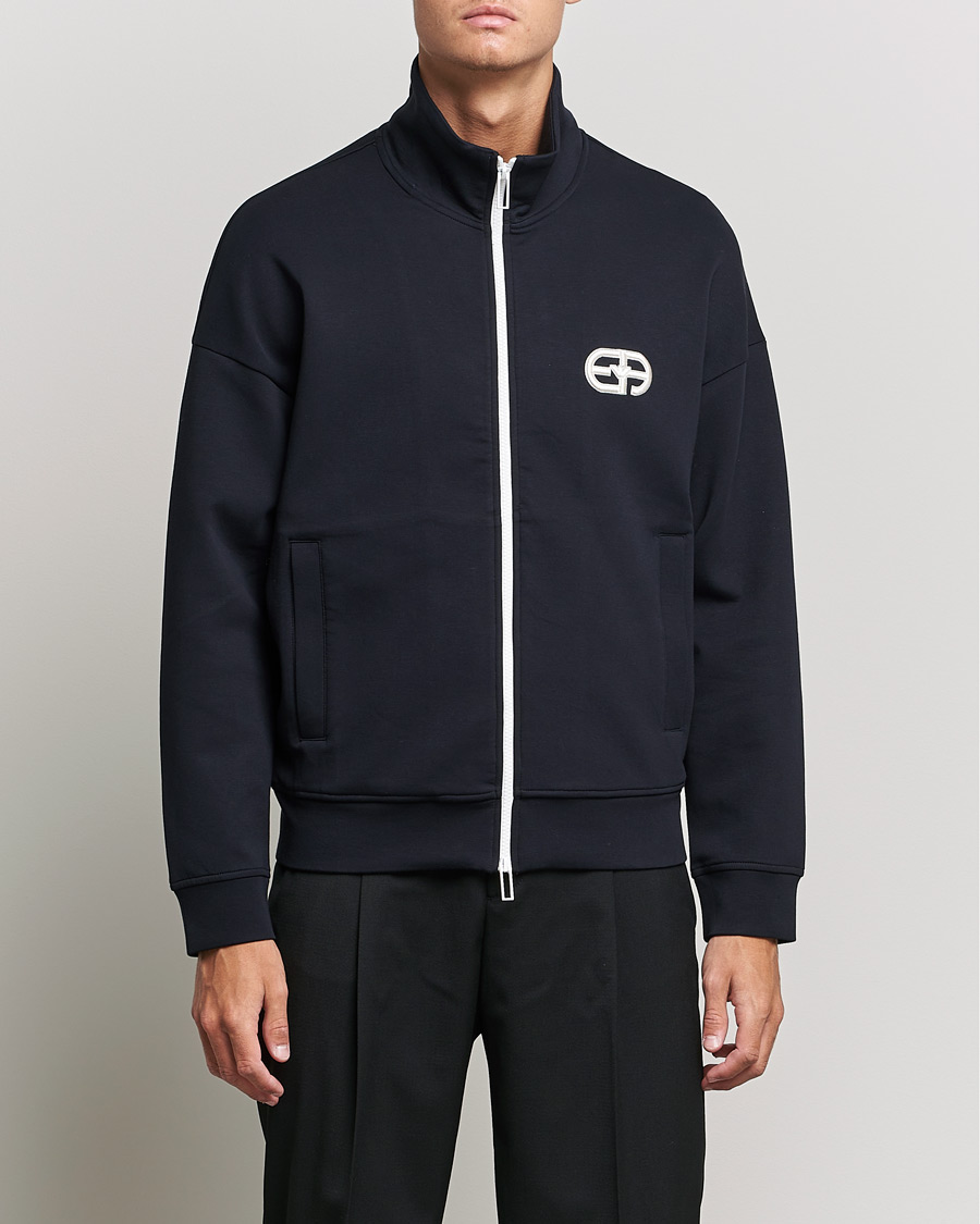 Hombres | Jerséis y prendas de punto | Emporio Armani | Wool Cardigan Dark Navy