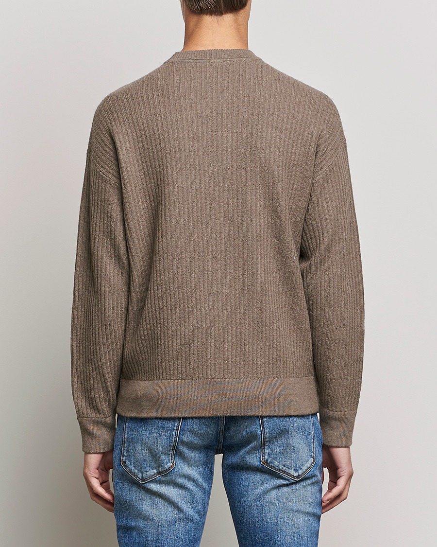 Hombres | Jerséis y prendas de punto | Emporio Armani | Wool Logo Sweater Camel
